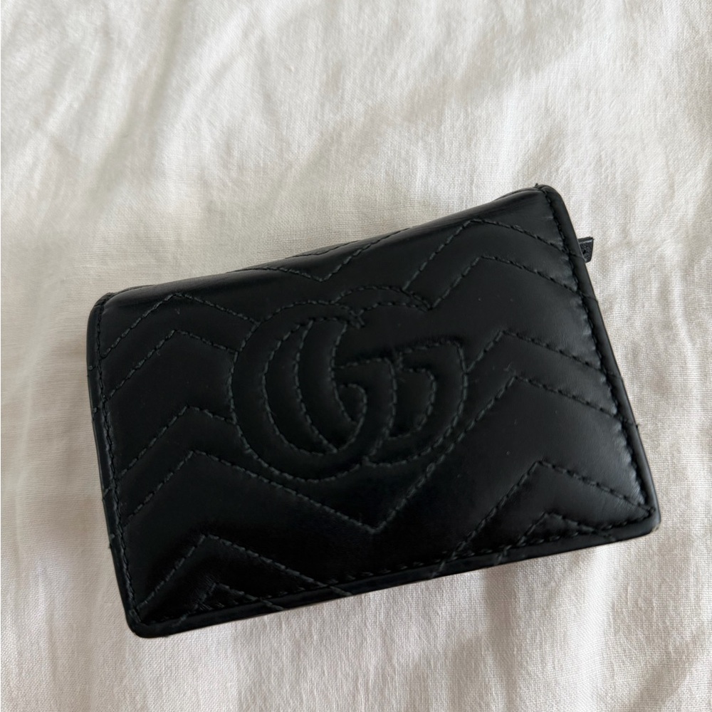 Gucci Black Quilted Leather Card Holder - Picture 2 of 4